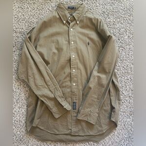 Polo by Ralph Lauren Men's Khaki Button-Down Shirt